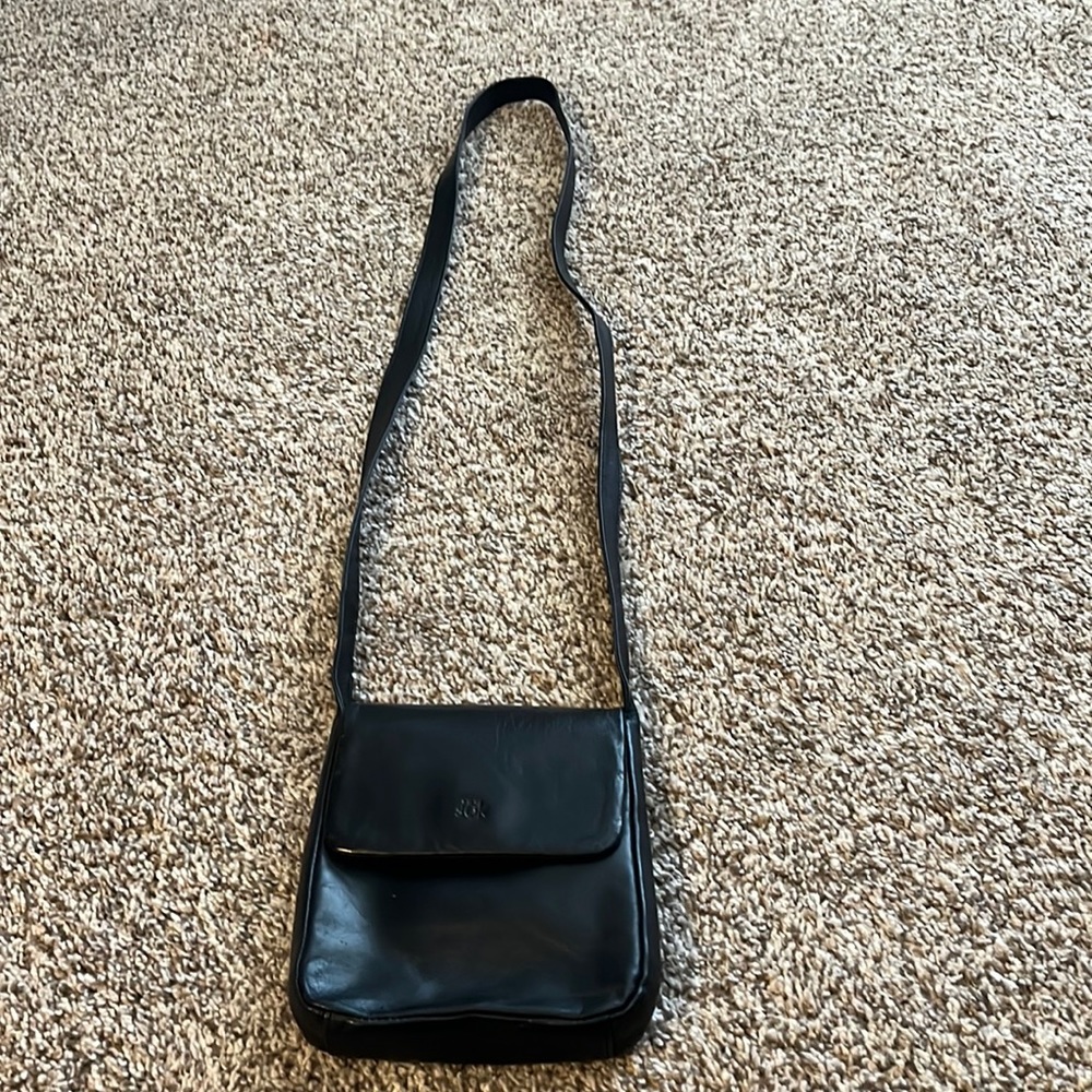 The Sak Black Leather Mini Crossbody
